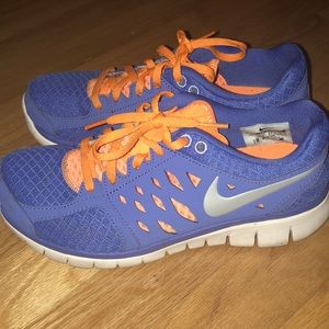 Women’s Nike Flex Run 2013 Size 6.5 Blue Orange